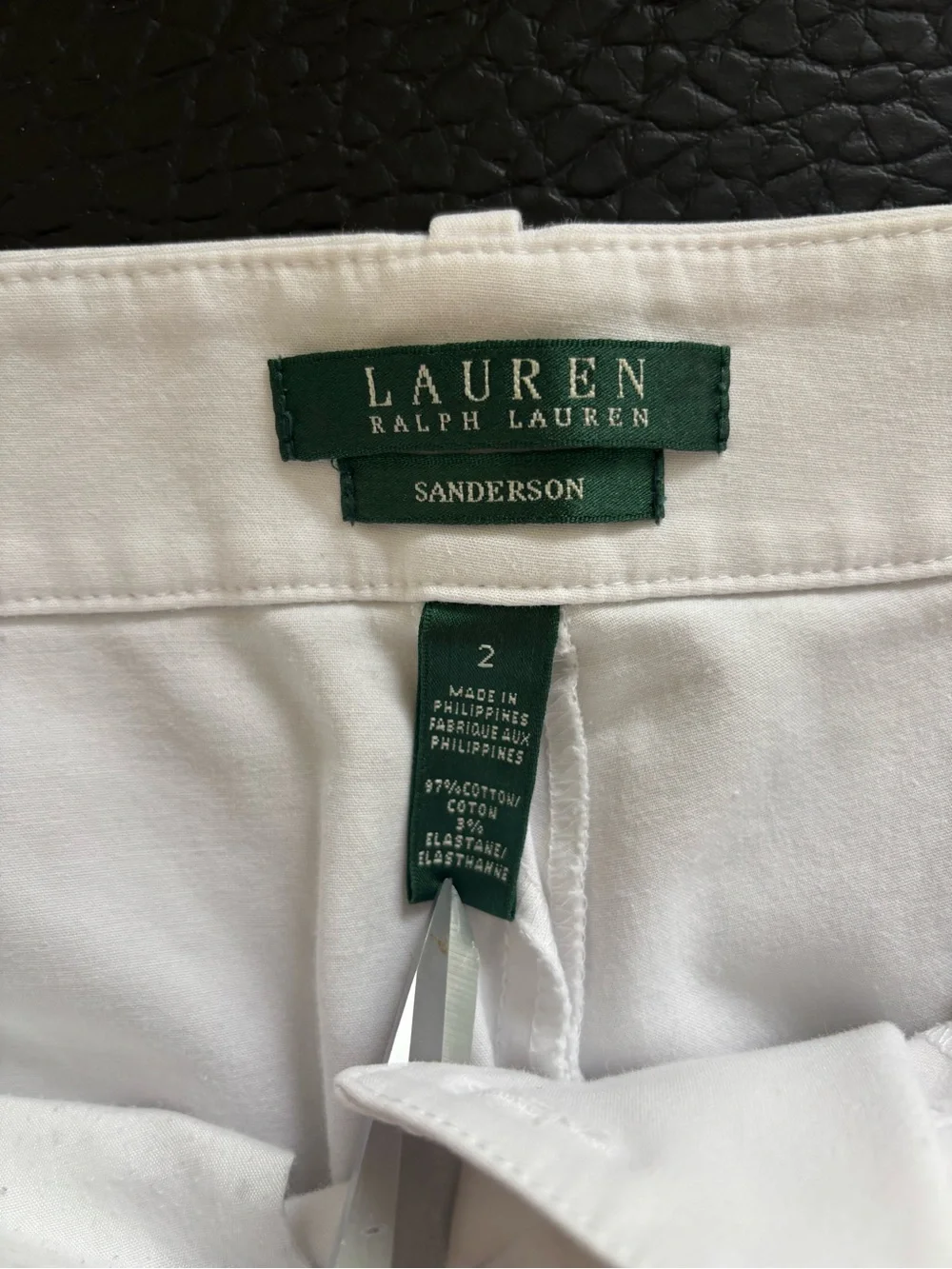 Lauren Ralph Lauren Sanderson White Wide Leg Pants Women’s Size 2 Stretch Cotton